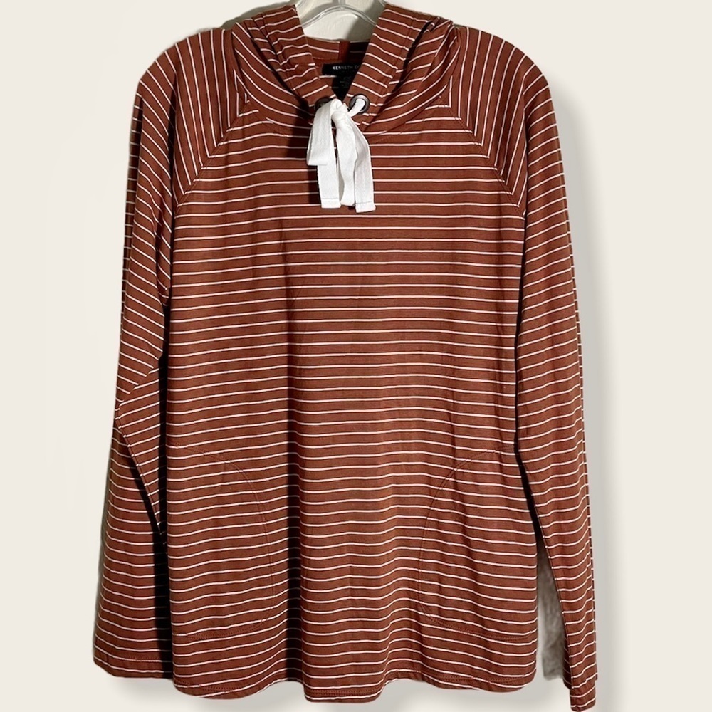 Kenneth Cole Lightweight Cinnamon Stripe Hoodie